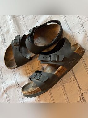Birki's by Birkenstock "Panama" Ankle Strap Sandals 40 Black Hippie  Bohemian